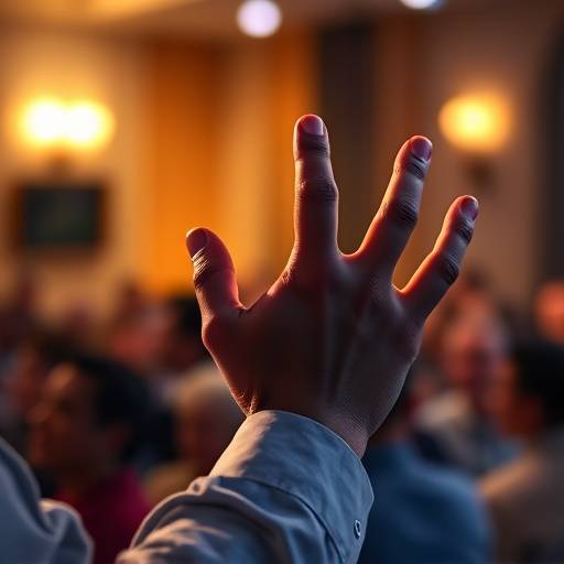Dettaglio di un discorso ispiratore durante una conferenza.