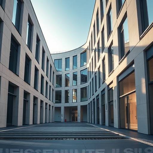 Fotografo che cattura l'architettura moderna di un edificio a Milano