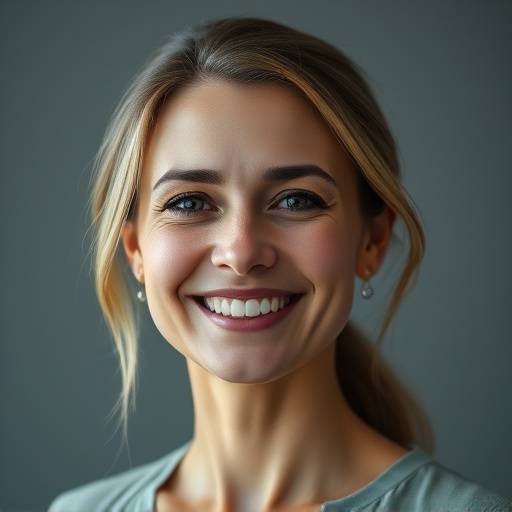 Ritratto professionale di una donna sorridente con luce soffusa